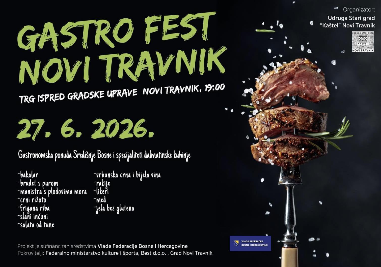 Gastro fest 2026. ponovno stiže u Novi Travnik